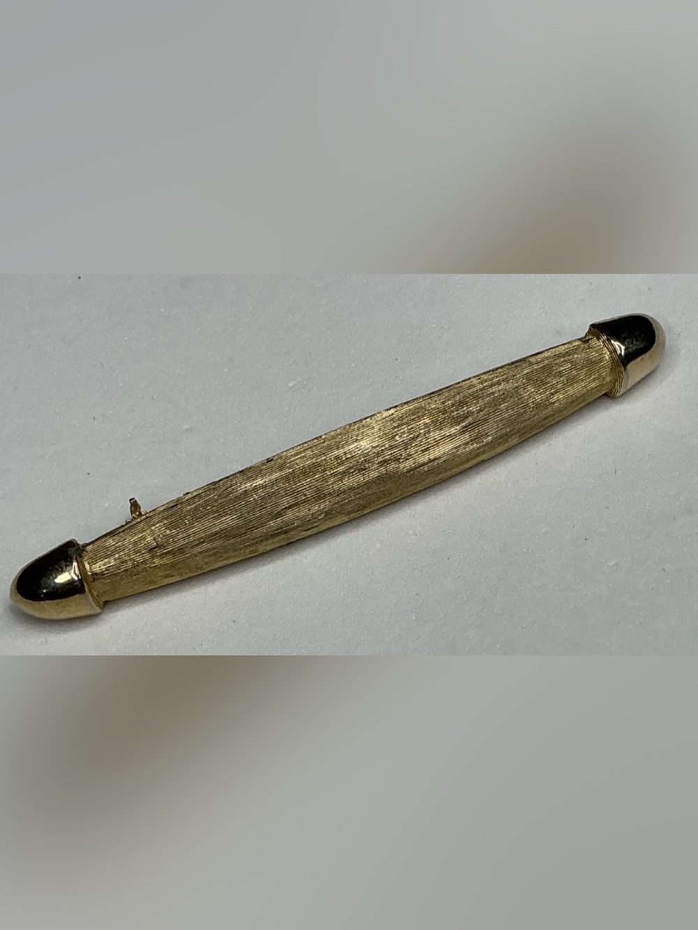 Vintage Mid-Century Modern Gold-Tone Bar Pin Brooch by Ledo in 1962